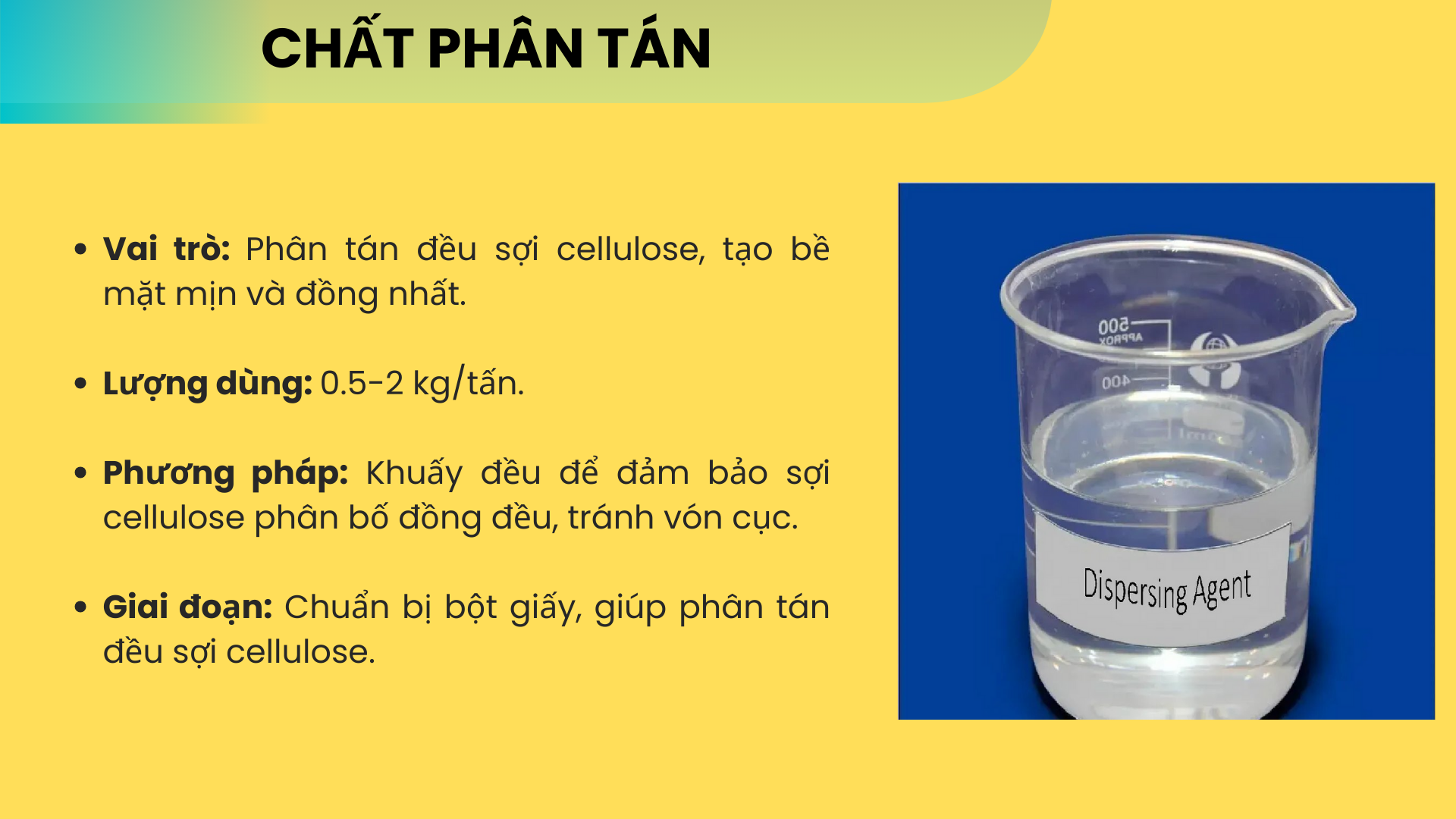 Chất Phân Tán Trong Sản Xuất Khăn Giấy