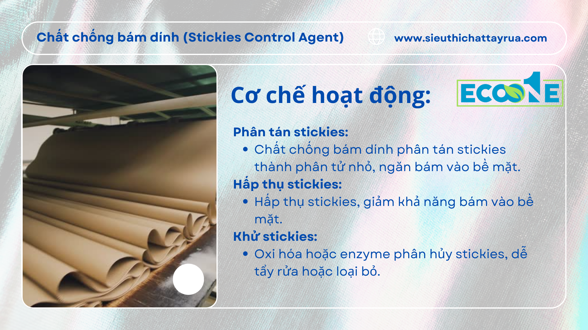 Cơ Chế Hoạt động Của Chất Chống Bám Dính (stickies Control Agent)