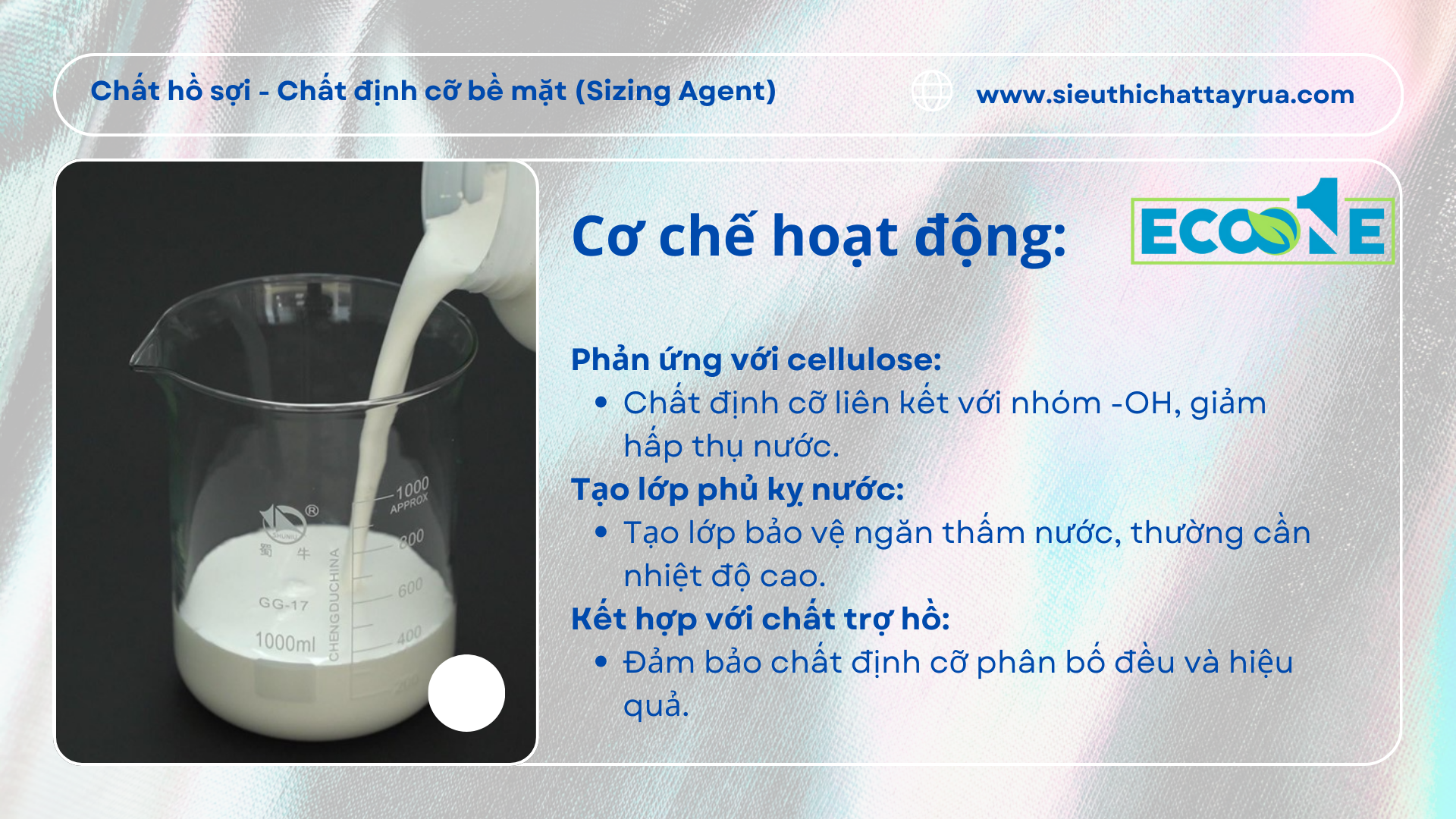 Cơ Chế Hoạt động Của Chất Hồ Sợi Chất định Cỡ Bề Mặt (sizing Agent)