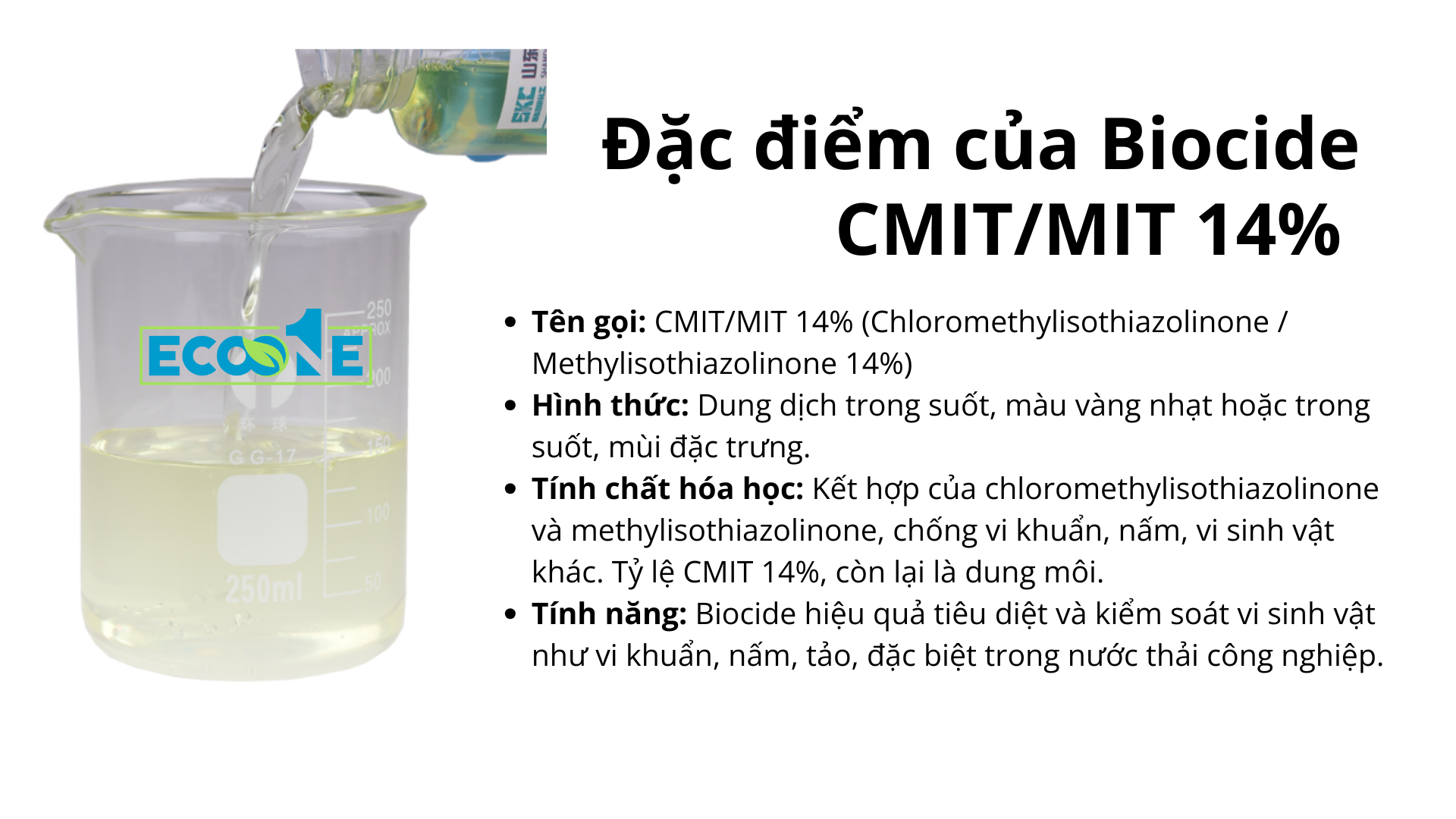 Đặc điểm Của Biocide Cmit Mit 14% Trong Diệt Khuẩn Nước Thải