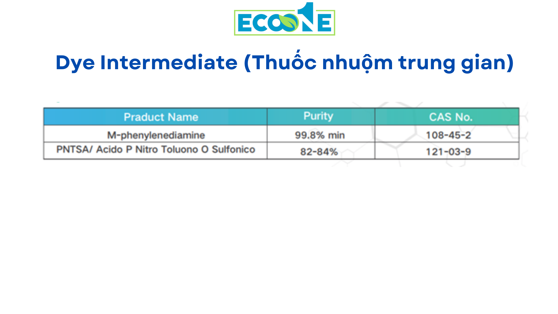 Dye Intermediate (thuốc Nhuộm Trung Gian)