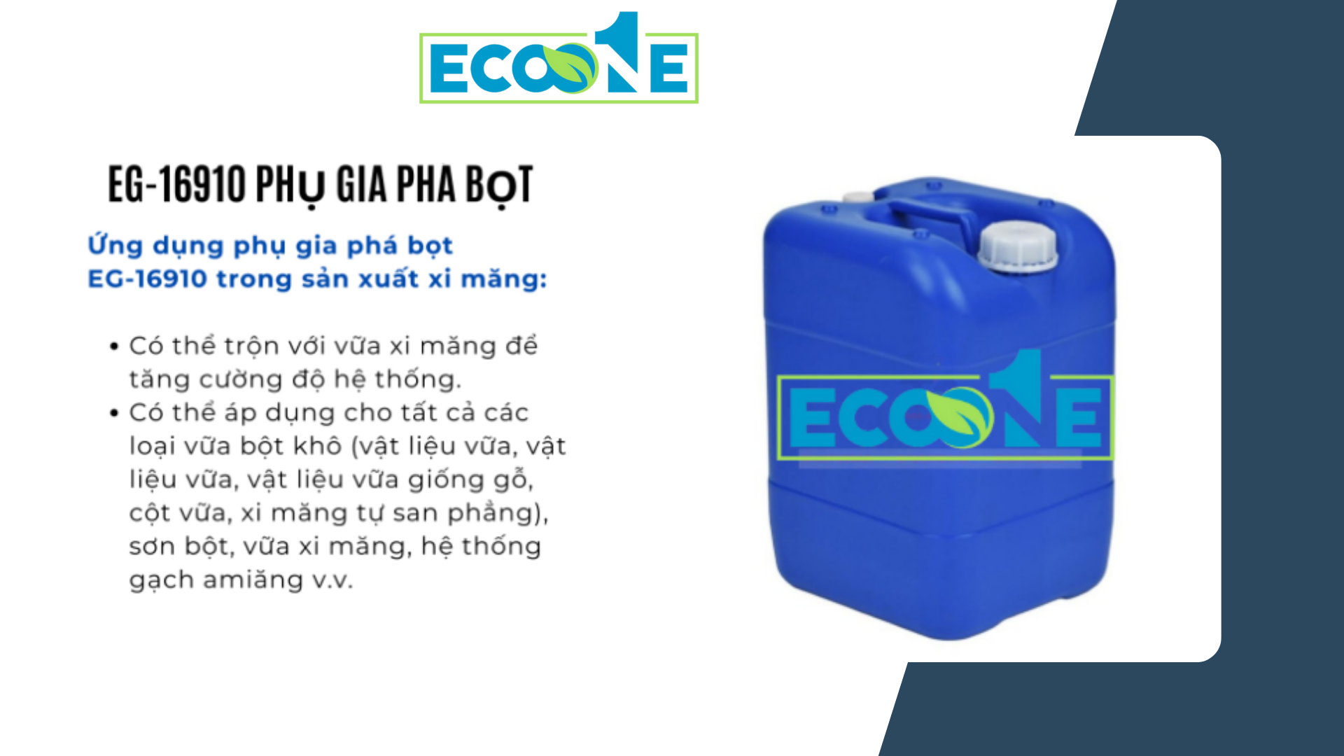 Eg 16910 phụ Gia Phá Bọt Trong Ngành Công Nghiệp Xây Dựng