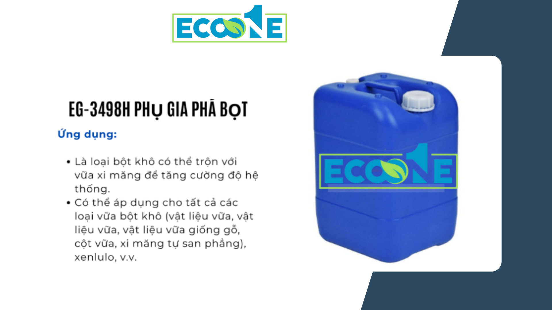 Eg 3498h Phụ Gia Phá Bọt Trong Ngành Xây Dựng