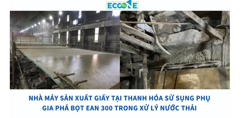 Nhà máy sản xuất giấy tại Thanh Hóa sử sụng phụ gia phá bọt EAN 300 trong xử lý nước thải và sản xuất giấy