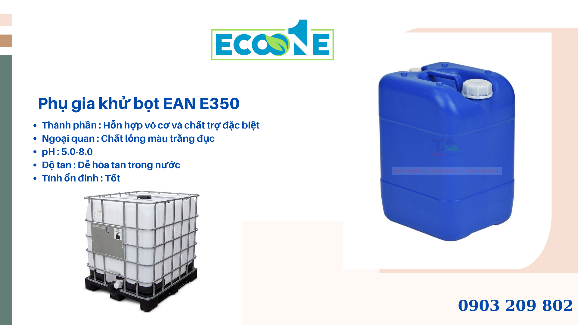 Phụ gia khử bọt ECOANTIFOAM EAN E350