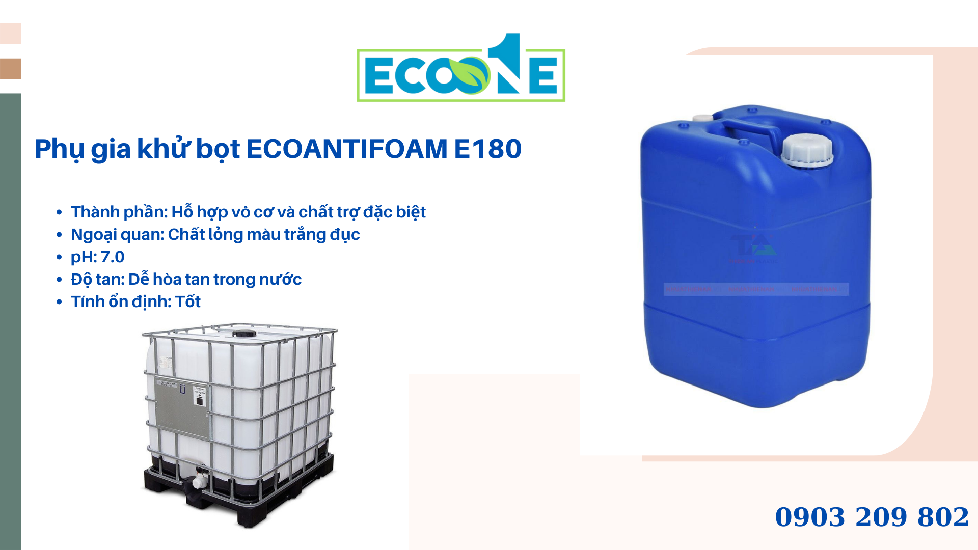 Phụ gia khử bọt ECOANTIFOAM E180