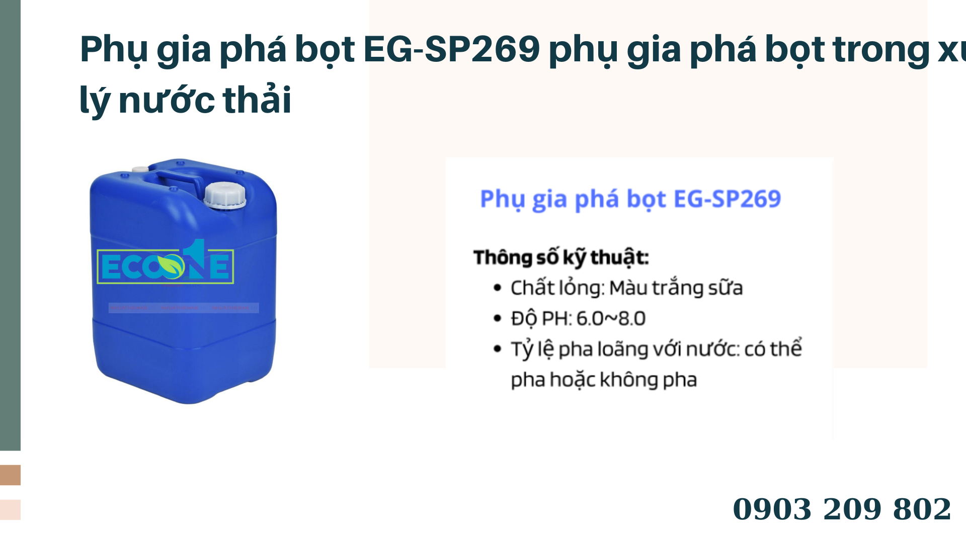 Phụ Gia Phá Bọt Eg Sp269 Phụ Gia Phá Bọt Trong Xử Lý Nước Thải