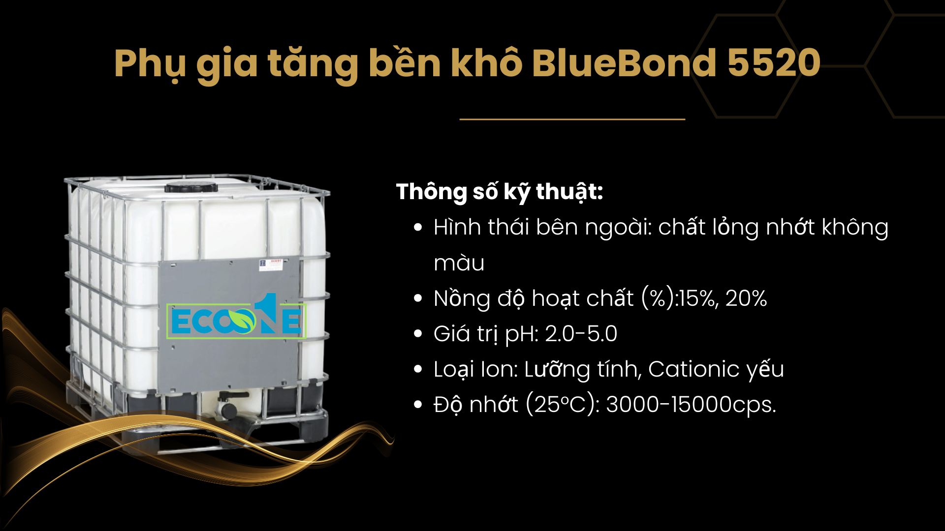 Phụ Gia Tăng Bền Khô (dry Strength Agent) Bluebond 5520