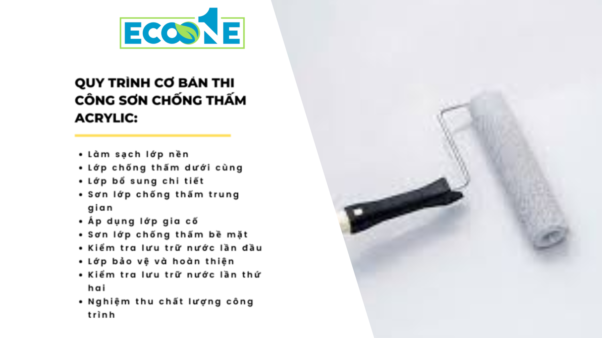 Quy Trình Cơ Bản Thi Công Sơn Chống Thấm Acrylic