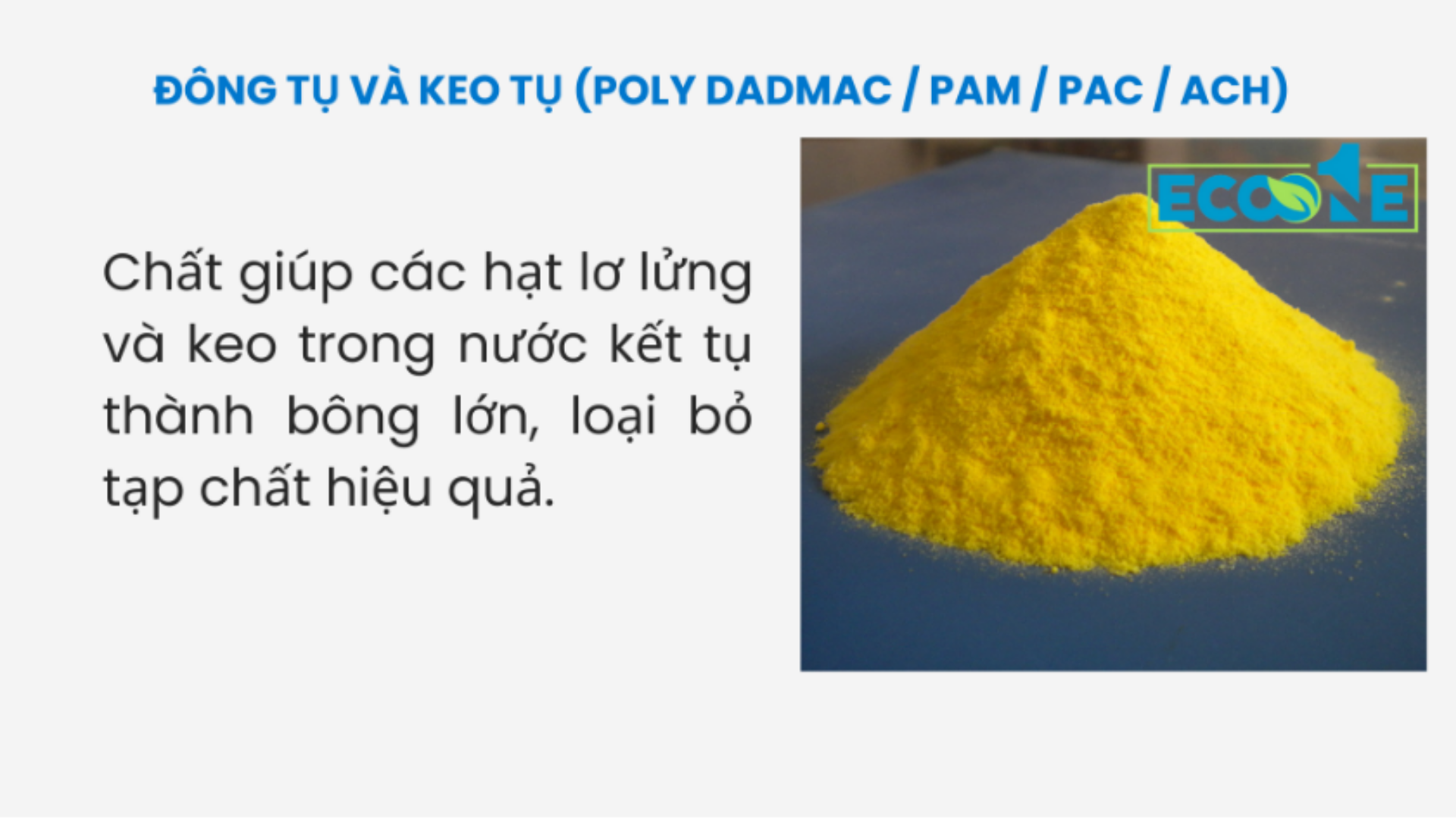Poly DADMAC / PAM / PAC / ACH