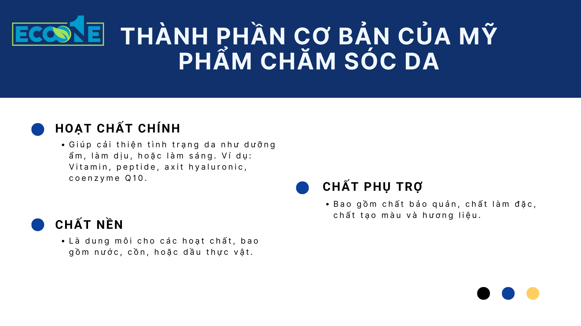 Thành Phần Cơ Bản Của Mỹ Phẩm Chăm Sóc Da
