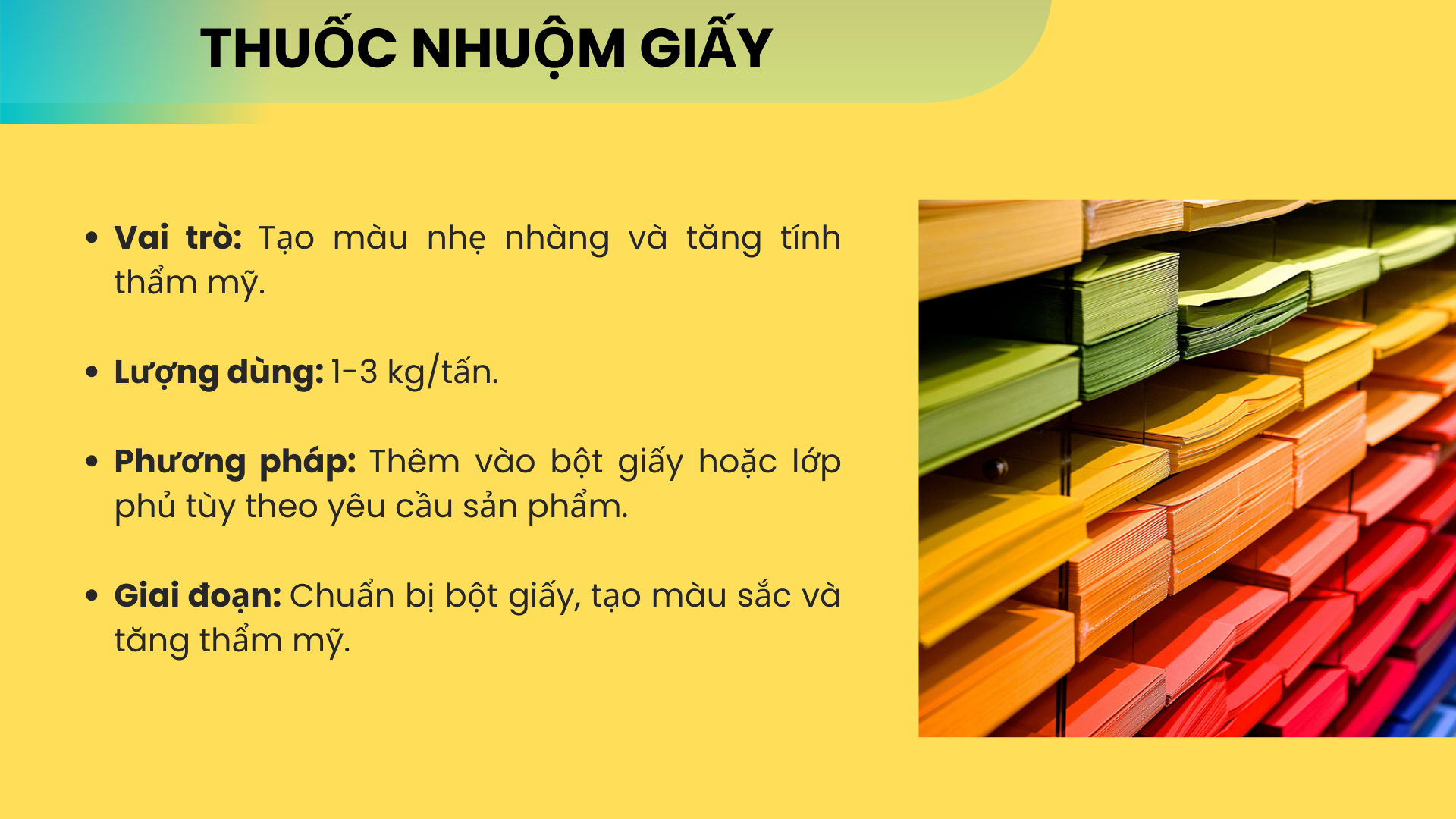 Thuốc Nhuộm Giấy Trong Sản Xuất Khăn Giấy