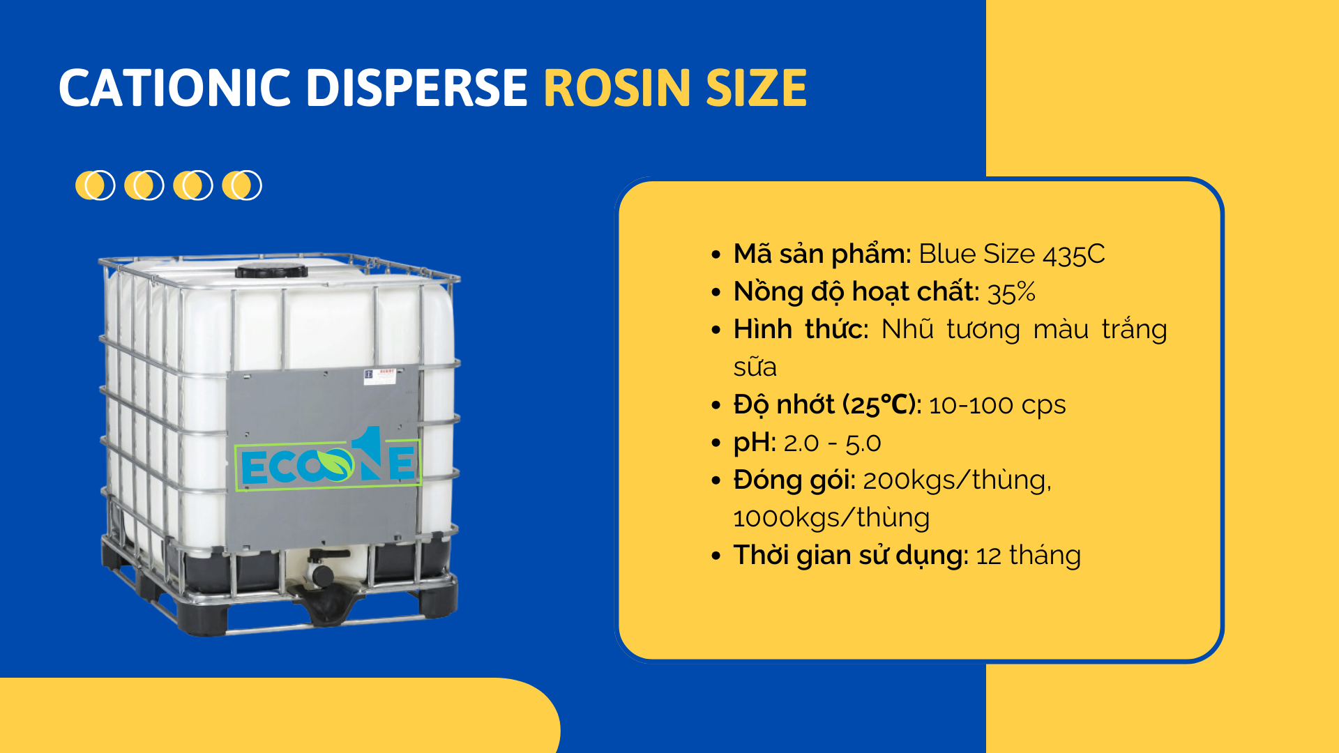 Cationic Disperse Rosin Size Phụ Gia Trong Sản Xuất Giấy