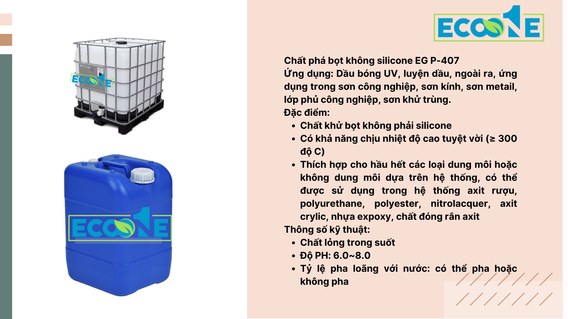 Chất Phá Bọt Không Silicone Eg P 407