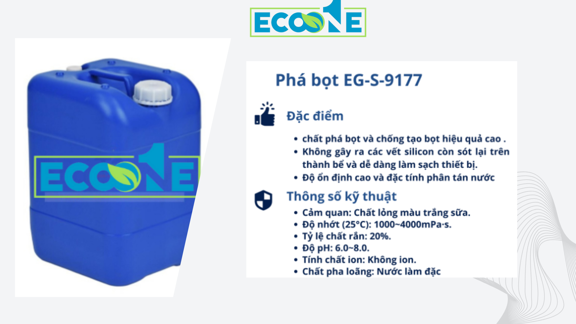 Eg S 9177 Phá Bọt Chất Lượng Cao ứng Dụng Cho Ngành Dệt May