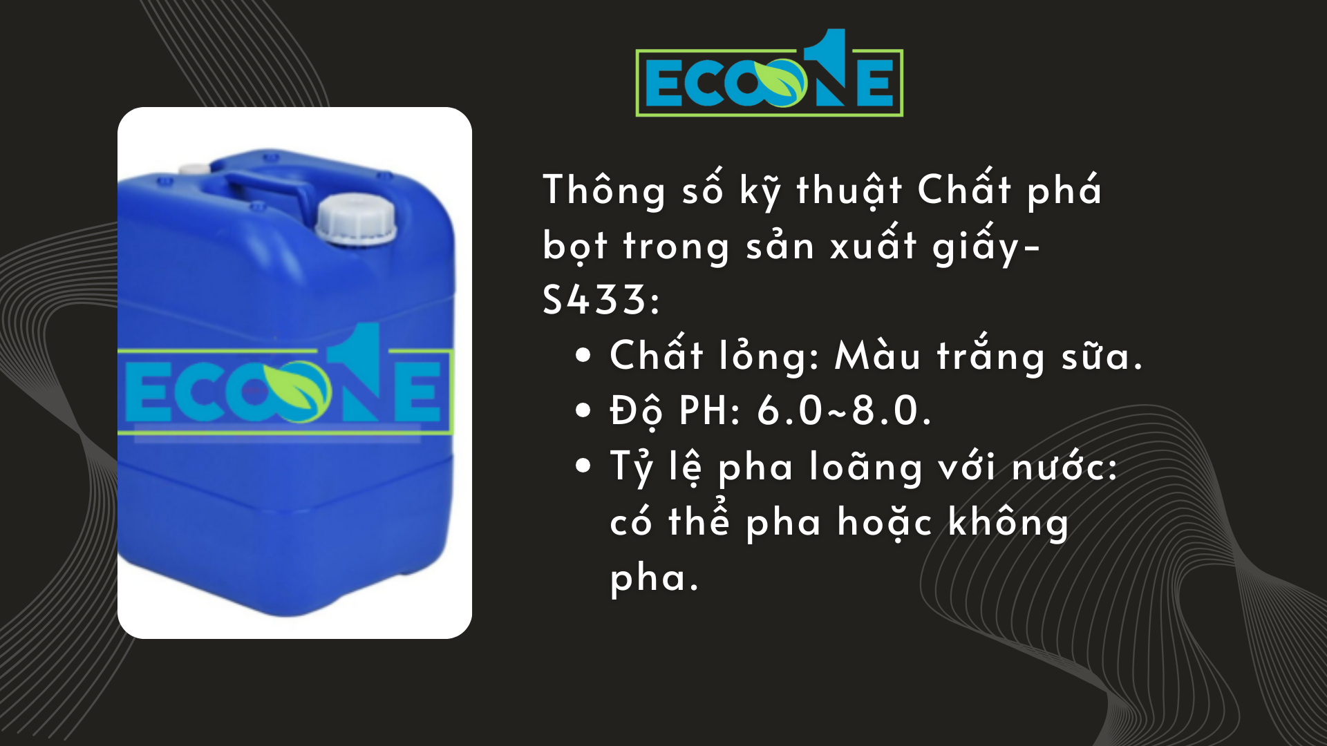 Thông Số Kỹ Thuật Chất Phá Bọt Trong Sản Xuất Giấy S433