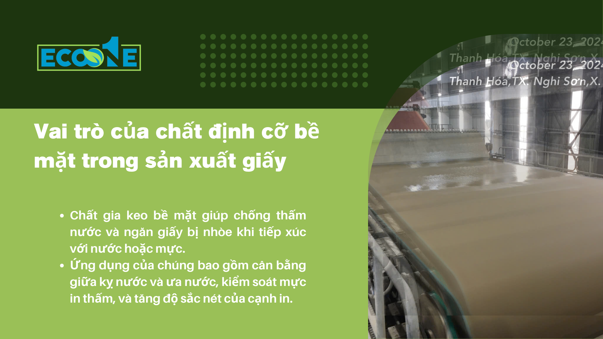 Vai Trò Của Chất định Cỡ Bề Mặt Trong Sản Xuất Giấy