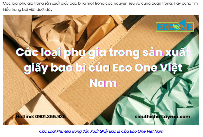 Các Loại Phụ Gia Trong Sản Xuất Giấy Bao Bì