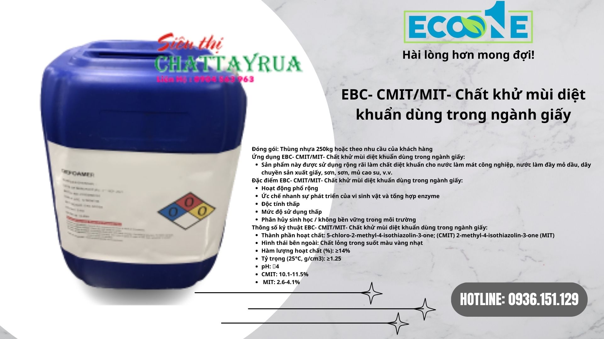 Ebc Cmitmit Chất Khử Mùi Diệt Khuẩn Dùng Trong Ngành Giấy