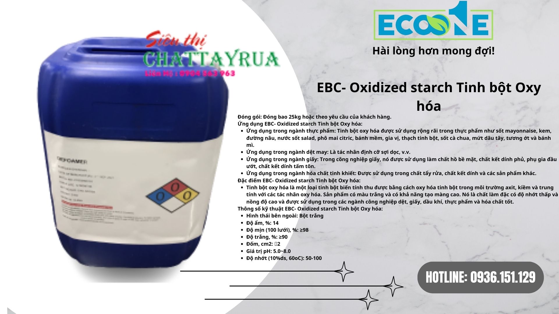 Ebc Oxidized Starch Tinh Bột Oxy Hóa