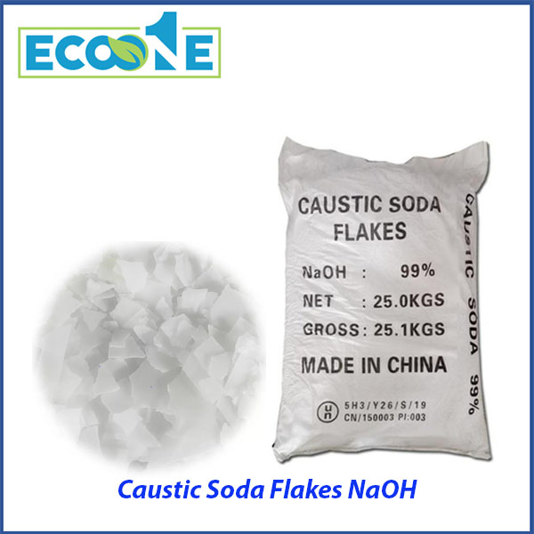 Caustic Soda Flakes NaOH 99% dạng vảy trắng, tan nhanh trong nước, dùng điều chỉnh pH và xử lý nước thải công nghiệp giá từ 1,620,000 đến 2,671,000 / bao 25kg