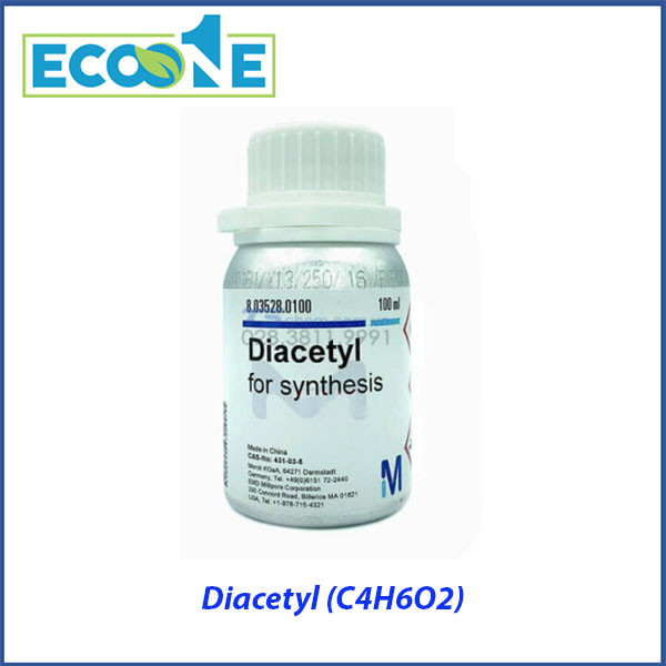 Diacetyl (C4H6O2) dùng trong tổng hợp hữu cơ và nghiên cứu hóa học, chuyên dụng cho phòng thí nghiệm, kỹ sư hóa, giảng viên và nhà nghiên cứu chuyên sâu giá từ 26,500 đến 43,700 / 250ml