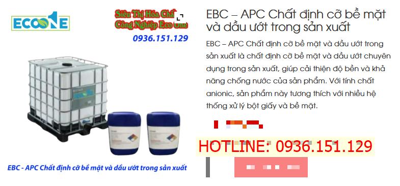 Ebc – Apc Chất định Cỡ Bề Mặt Và Dầu ướt Trong Sản Xuất