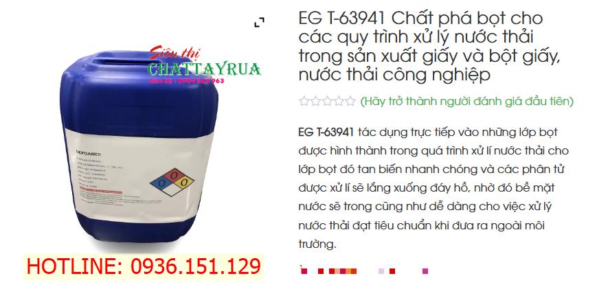 Eg T 63941 Chất Phá Bọt Cho Các Quy Trình Xử Lý Nước Thải Trong Sản Xuất Giấy Và Bột Giấy, Nước Thải Công Nghiệp