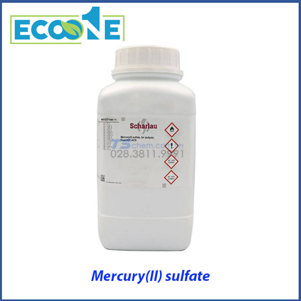 Mercury(ii) Sulfate hóa chất phân tích cao cấp dùng trong phòng thí nghiệm, đặc biệt cho xét nghiệm COD và phản ứng hóa học chuyên sâu giá từ 1,683,000 đến 2,777,000 / 250g