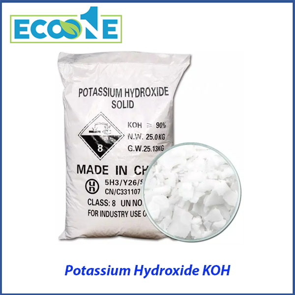 Potassium Hydroxide KOH hóa chất kiềm mạnh, dùng trong mạ sắt thép, xử lý nước thải và sản xuất xà phòng giá từ 86,000 đến 141,000 / kg