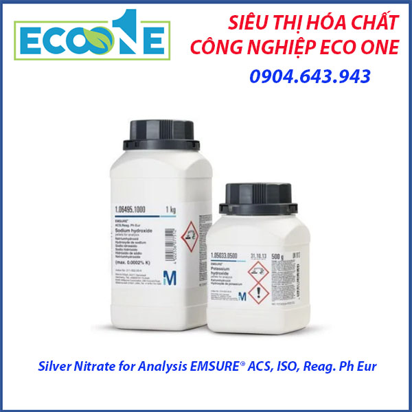 Silver Nitrate For Analysis Emsure® Acs, Iso, Reag. Ph Eur dùng cho phòng thí nghiệm phân tích, kiểm định chất lượng, nghiên cứu khoa học giá từ 9 đến 9,999,999 / chai 100g