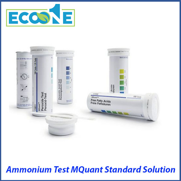 Ammonium Test Mquant Standard Solution dùng kiểm tra nhanh hàm lượng amoni trong nước. Sản phẩm lý tưởng cho phòng thí nghiệm, môi trường và xử lý nước có giá từ 2,440,000 đến 4,025,000 / hộp 100 cái