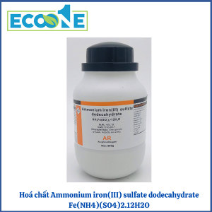 Ammonium iron(III) sulfate dodecahydrate Fe(NH₄)(SO₄)₂·12H₂O là hóa chất tinh khiết dạng tinh thể tím, dùng trong phòng thí nghiệm để nghiên cứu, phân tích và giảng dạy, phù hợp cho kỹ thuật viên, sinh viên và nhà khoa học có giá từ 116,000 đến 190,000đ/chai 500g