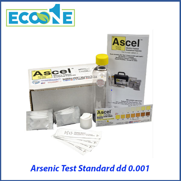 Arsenic Test Standard Dd 0.001 bộ kit test arsen theo phương pháp quang phổ (photometric) dải đo 0.001–0.100 mg/l As. Dùng trong phòng thí nghiệm, kiểm tra nước, được nhập khẩu và phân phối bởi ECO ONE Việt Nam