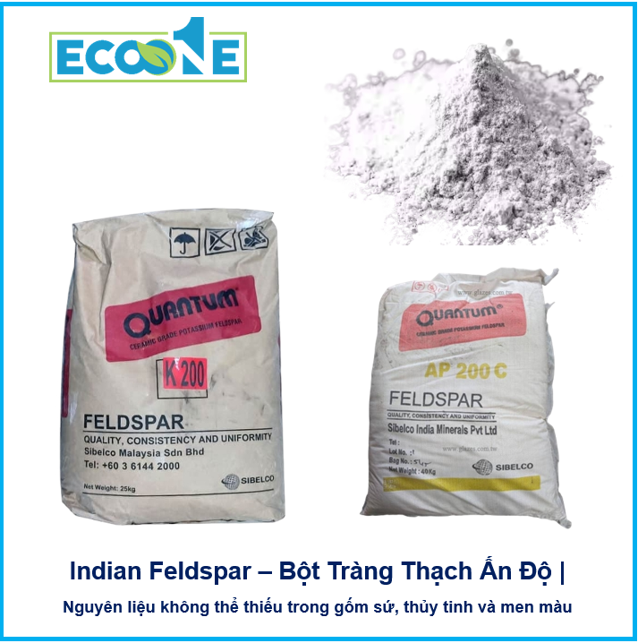 Bột Tràng Thạch Ấn Độ Indian Feldspar – Nguyên Liệu Không Thể Thiếu Trong Gốm Sứ, Thủy Tinh Và Men Màu