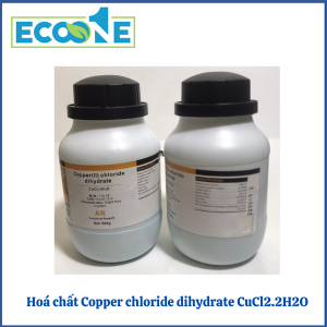 Copper chloride dihydrate (CuCl2.2H2O) là hóa chất tinh khiết dạng tinh thể xanh, dùng trong phòng thí nghiệm cho các ứng dụng phân tích, xúc tác và tổng hợp. Phù hợp cho nhà nghiên cứu, kỹ thuật viên và sinh viên chuyên ngành hóa học có giá từ 160,000 đến 270,000đ/chai 500g