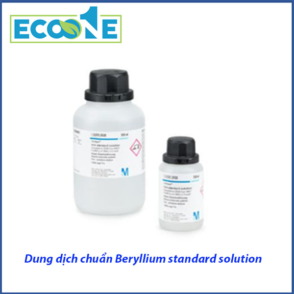 Dung Dịch Chuẩn Beryllium Standard Solution dùng hiệu chuẩn AAS/ICP cho phòng thí nghiệm, đảm bảo độ chính xác và ổn định khi phân tích kim loại nặng có giá từ 2,225,000 đến 3,670,000 / chai 500ml