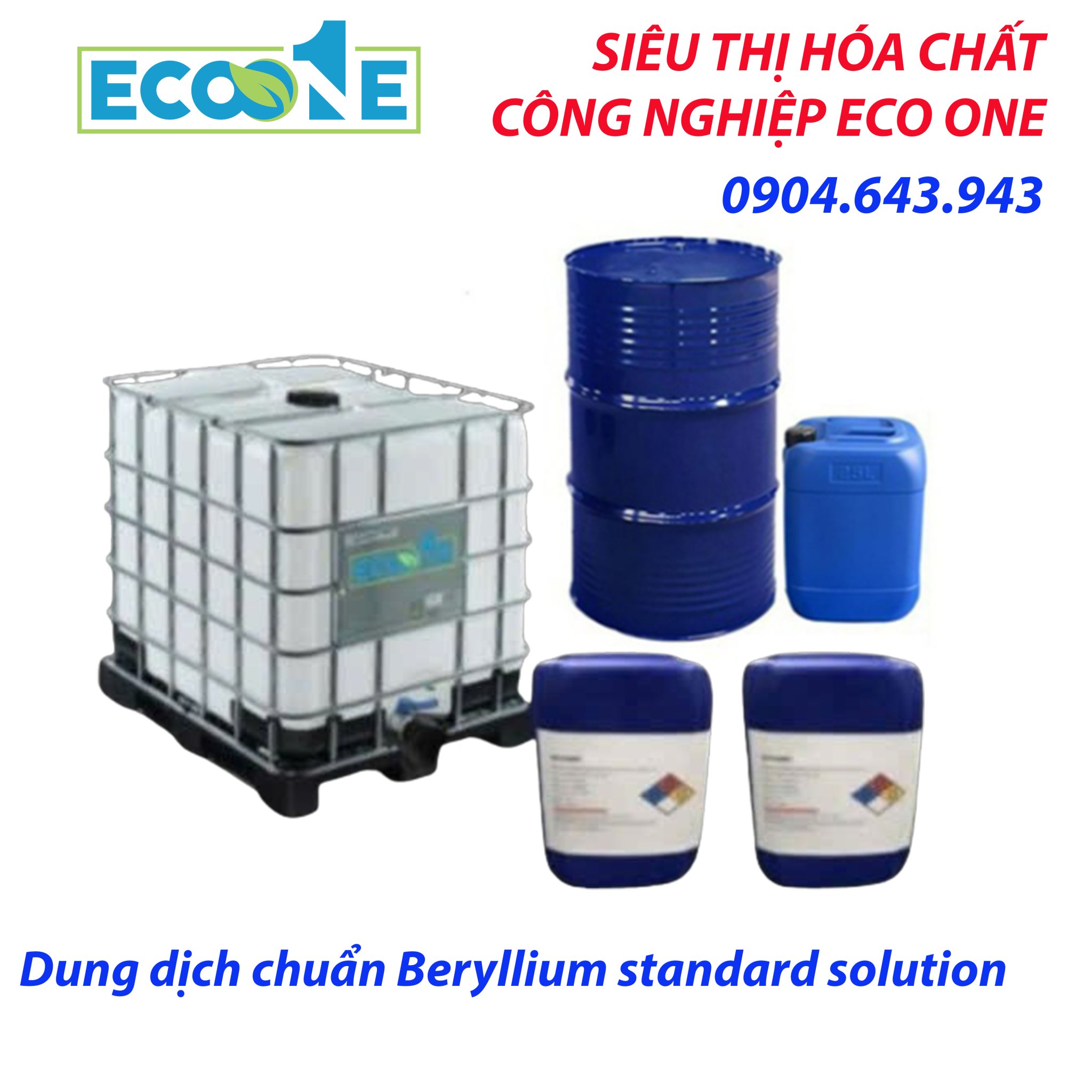 Dung dịch chuẩn Beri - Beryllium standard solution Be4O(C2H3O2)6 in HNO3