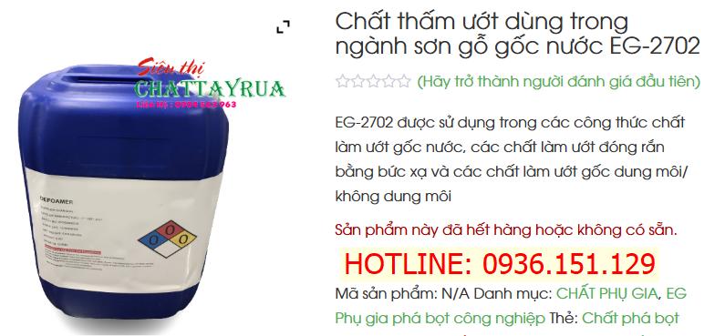 Eg 2702 Chất Thấm ướt Trong Các Ngành Công Nghiệp