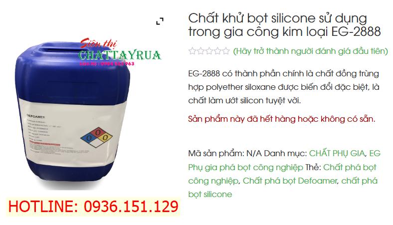 EG - 2888 Chất Khử Bọt Thế Hệ Mới Cho Hệ Nước