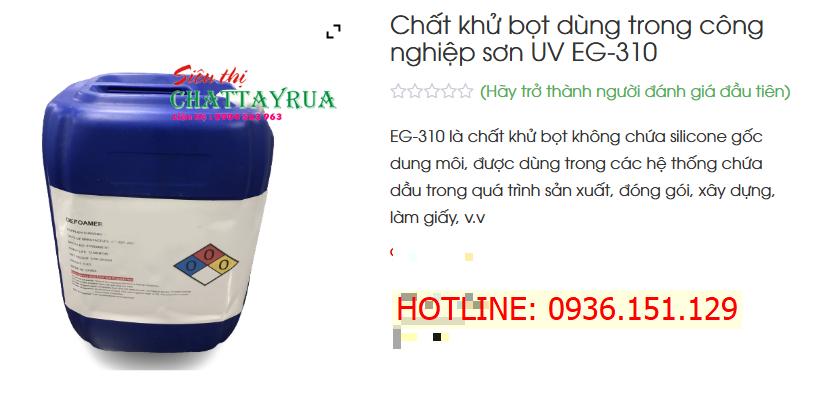 EG - 310 Chất Khử Bọt Mạnh Mẽ, Không Chứa Silicone Trong Sản Xuất