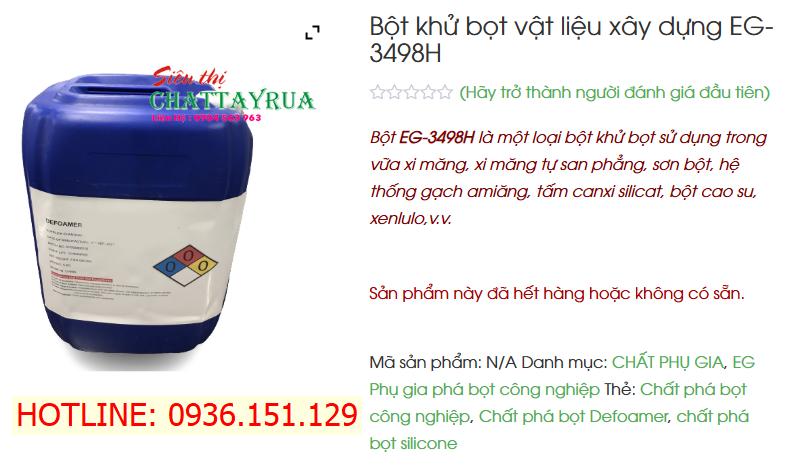EG - 3498h Bột Khử Bọt – Hiệu Quả Cao, Chi Phí Thấp