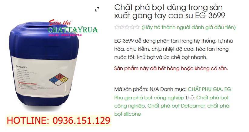 EG - 3699 Chất Khử Bọt Hiệu Qủa Tối Ưu Chi Phí Trong Công Nghiệp