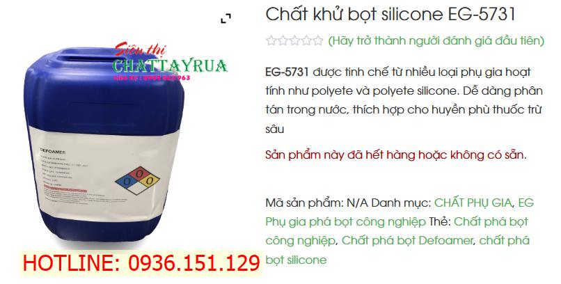 EG - 5731 Chất Khử Bọt Silicone Trong Sản Xuất Công Nghiệp