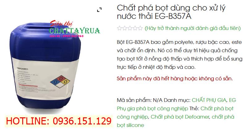 EG - B357A Chất Khử Bọt Hiệu Qủa Trong Sản Xuất Công Nghiệp