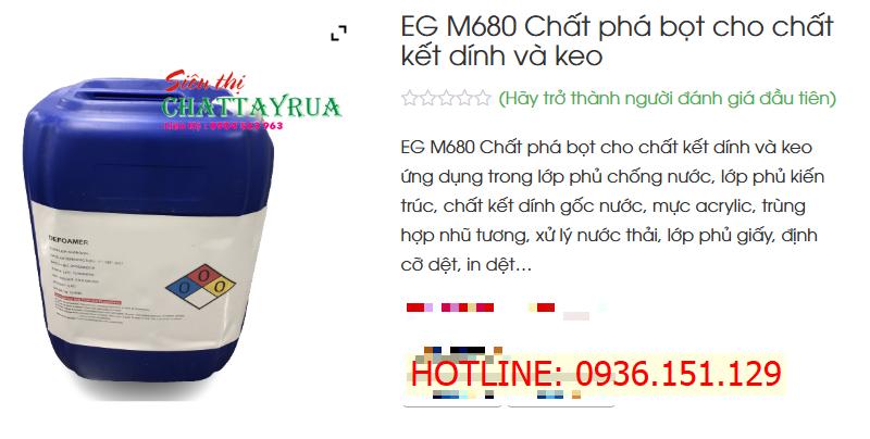 EG M680 Chất Phá Bọt Cho Chất Kết Dính Và Keo