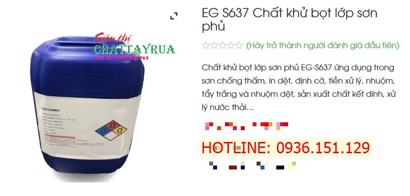 EG - S637 – Chất Khử Bọt Chuyên Dụng Cho Lớp Sơn Phủ Và Nhiều Ngành Công Nghiệp Khác