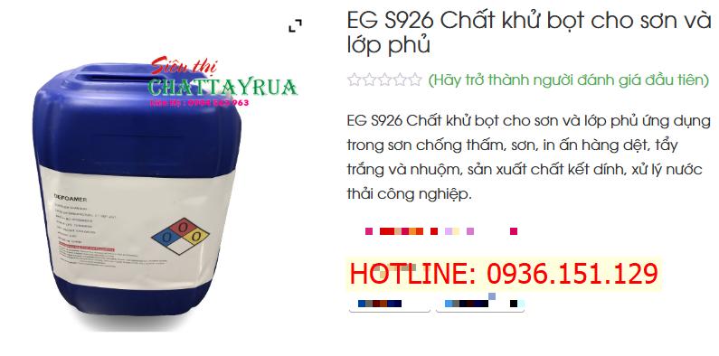 EG - S926 Chất Khử Bọt Mạnh Mẽ Cho Sơn & Lớp Phủ Trong Ngành Công Nghiệp