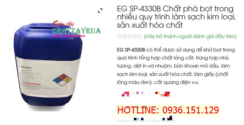 EG Sp 4330b Chất Phá Bọt Hiệu Suất Cao Cho Nhiều Ngành Công Nghiệp