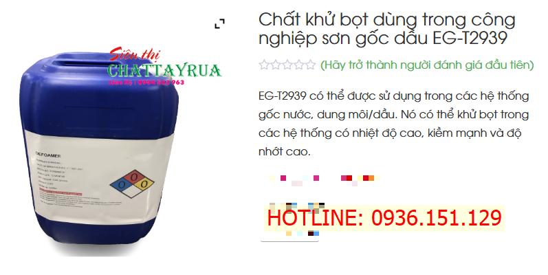 EG - T2939 Chất Khử Bọt Trong Công Nghiệp